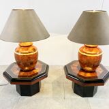 Pair of chic table lamps, 1980s