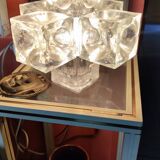 Glass ice cube lamp circa 1960