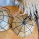 Paire de suspensions en nacre et laiton vintage