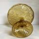 Footed plate sun moulded glass yellow