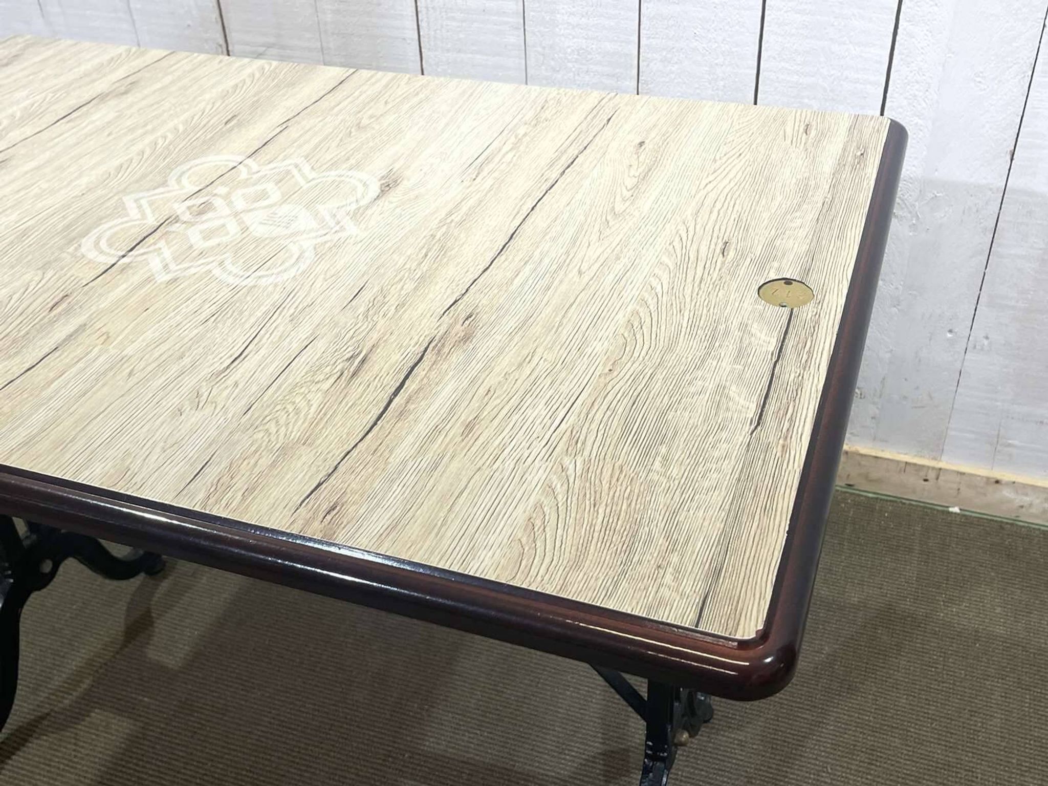 Bistro table - modern work, cast iron base