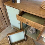 Vintage wooden buffet in sage green