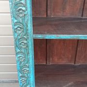 Very large old wooden bookcase