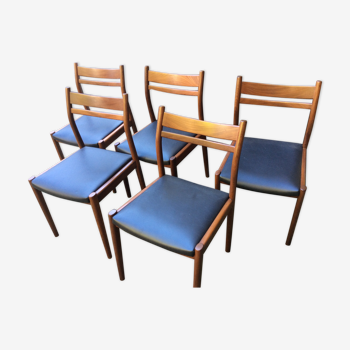Lot de 5 chaises design Gessef Italie consorzio sedie friuli