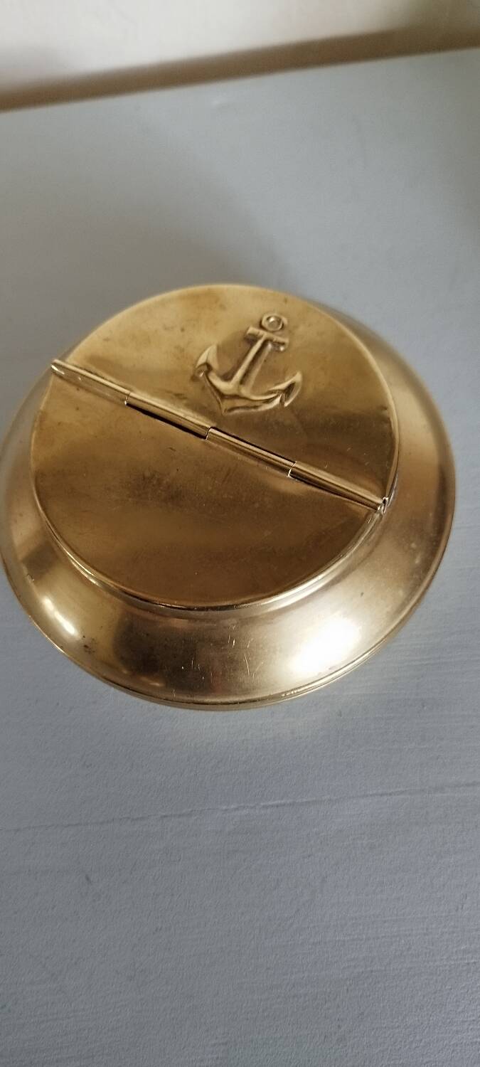 Marine brass ashtray