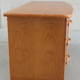 Vintage chest of drawers with bamboo and rattan details