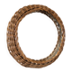 Round mirror in 60s design woven rattan