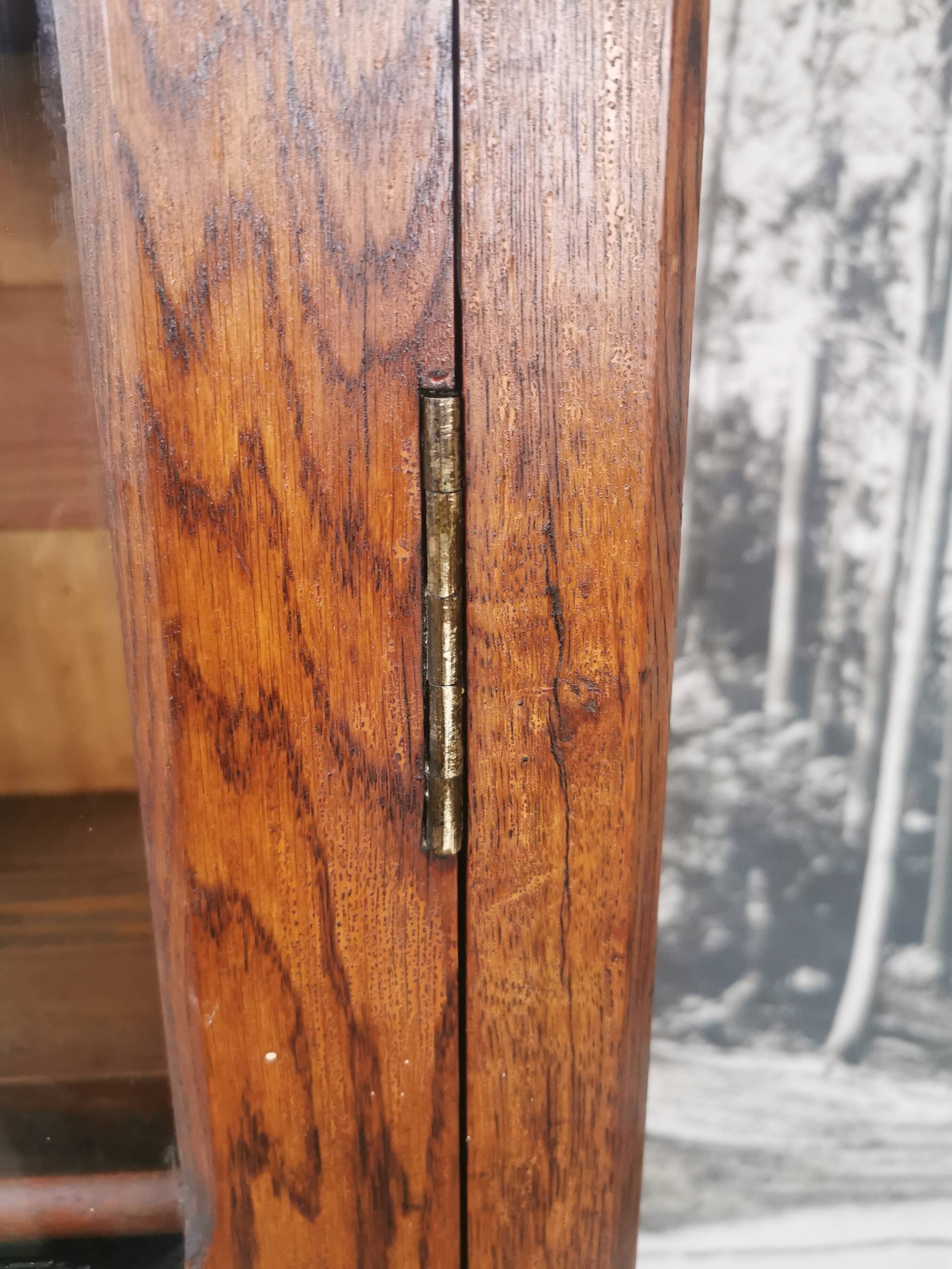 Display cabinet, oak bookcase from the 20s