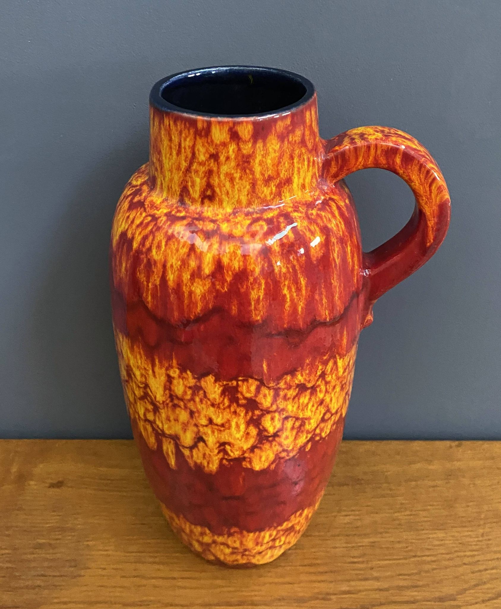 Ceramic flame vase by Scheurich Germany model 420-37