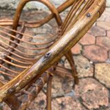 Vintage rattan children's armchair