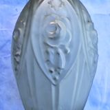 Glass vase decorated with flowers