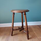 Carved tripod stool