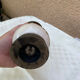 Vintage painted ceramic and wood pepper mill – Brand M – Decor