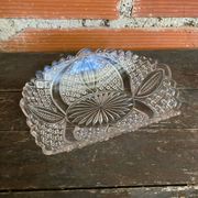 Vintage Geometric Shaped Moulded Glass Pocket Video #D550