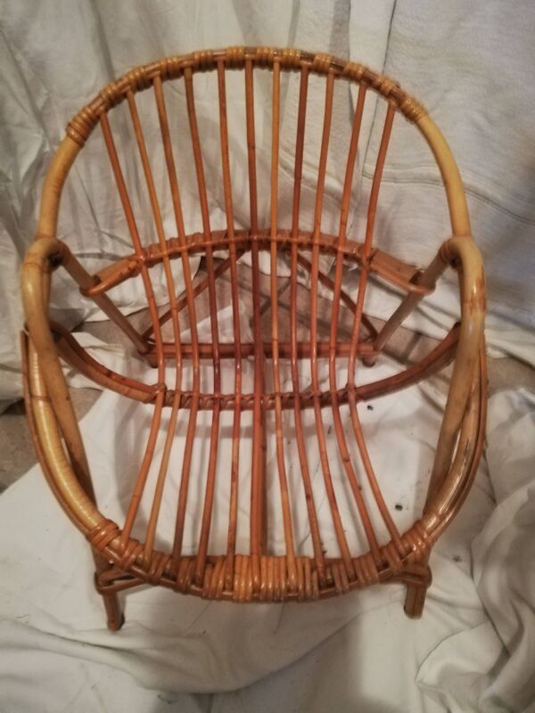 Fauteuil enfant en rotin