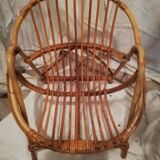 Children's rattan bucket chair