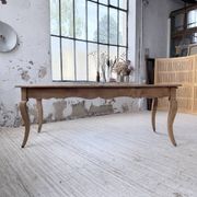 Table de ferme merisier pieds galbés XIXème