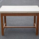 Wood and formica table with extensions