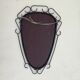 Rear-view mirror with black metal frame, 50x70 cm