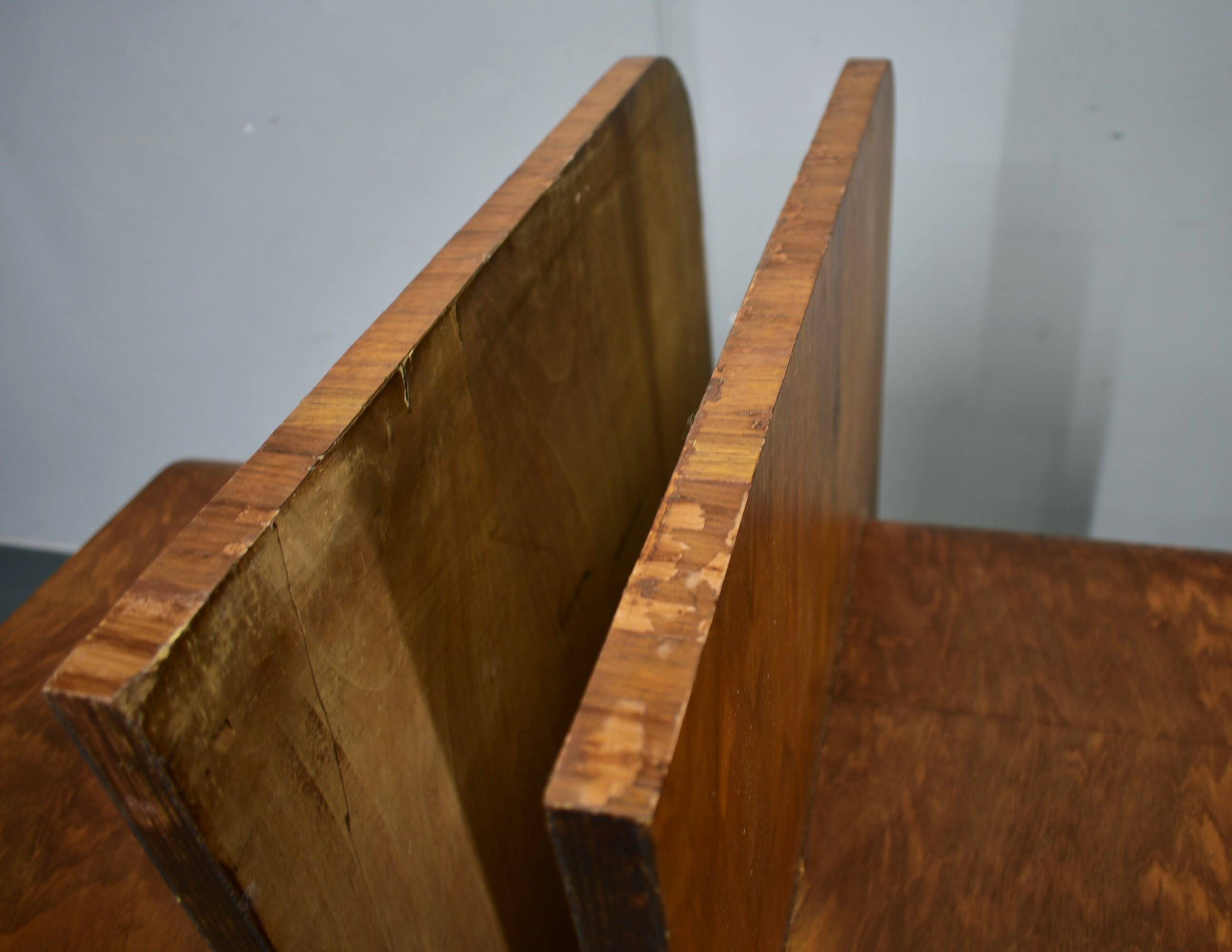 1939s pair of Art Deco bedside tables, Czechoslovakia