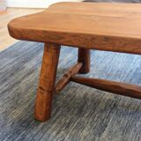 Solid elm bass table, brutalist style