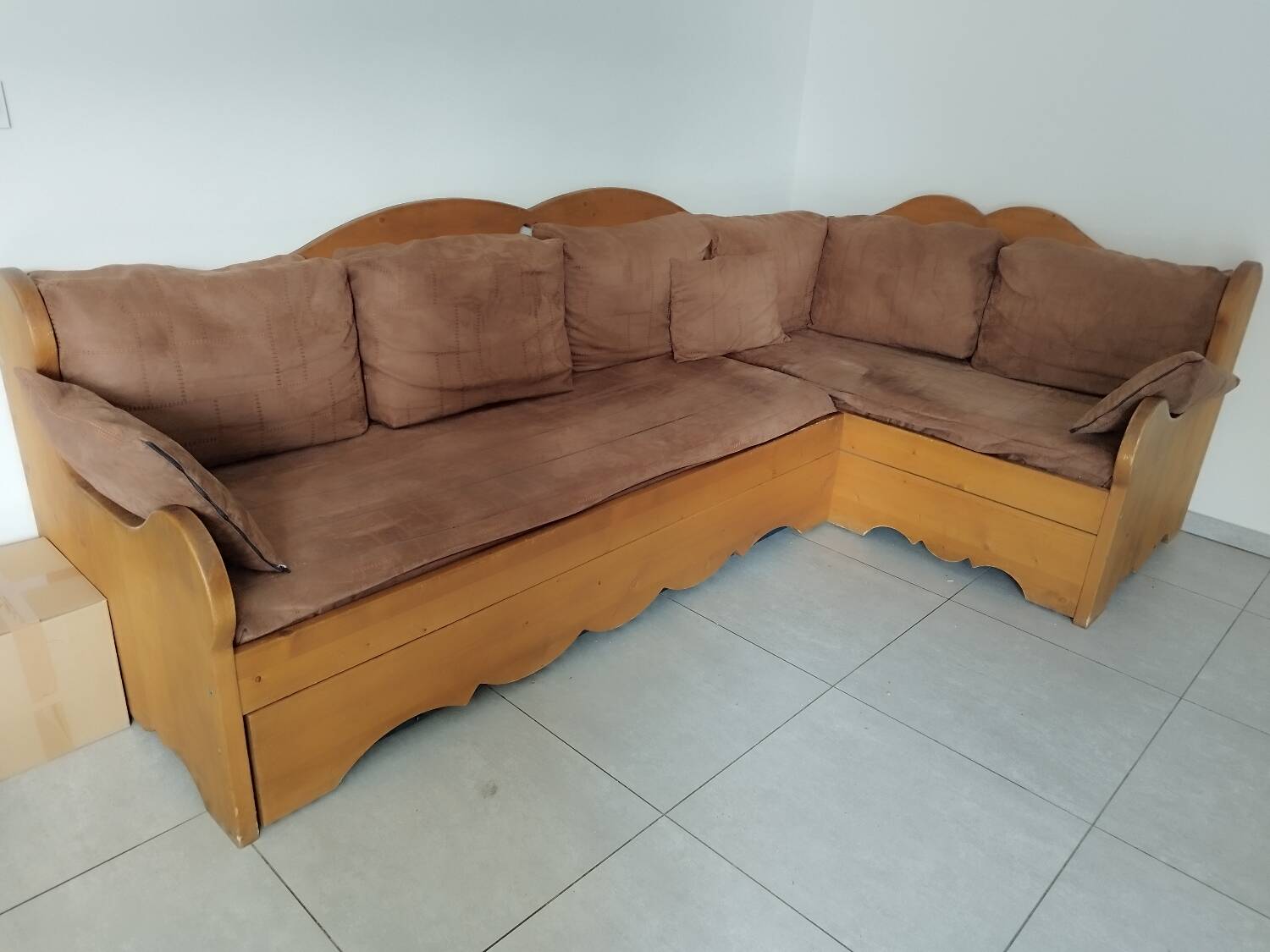 Banquette d'angles lit gigogne