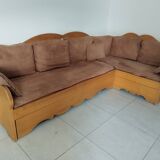 Corner sofa bed with pull-out bed