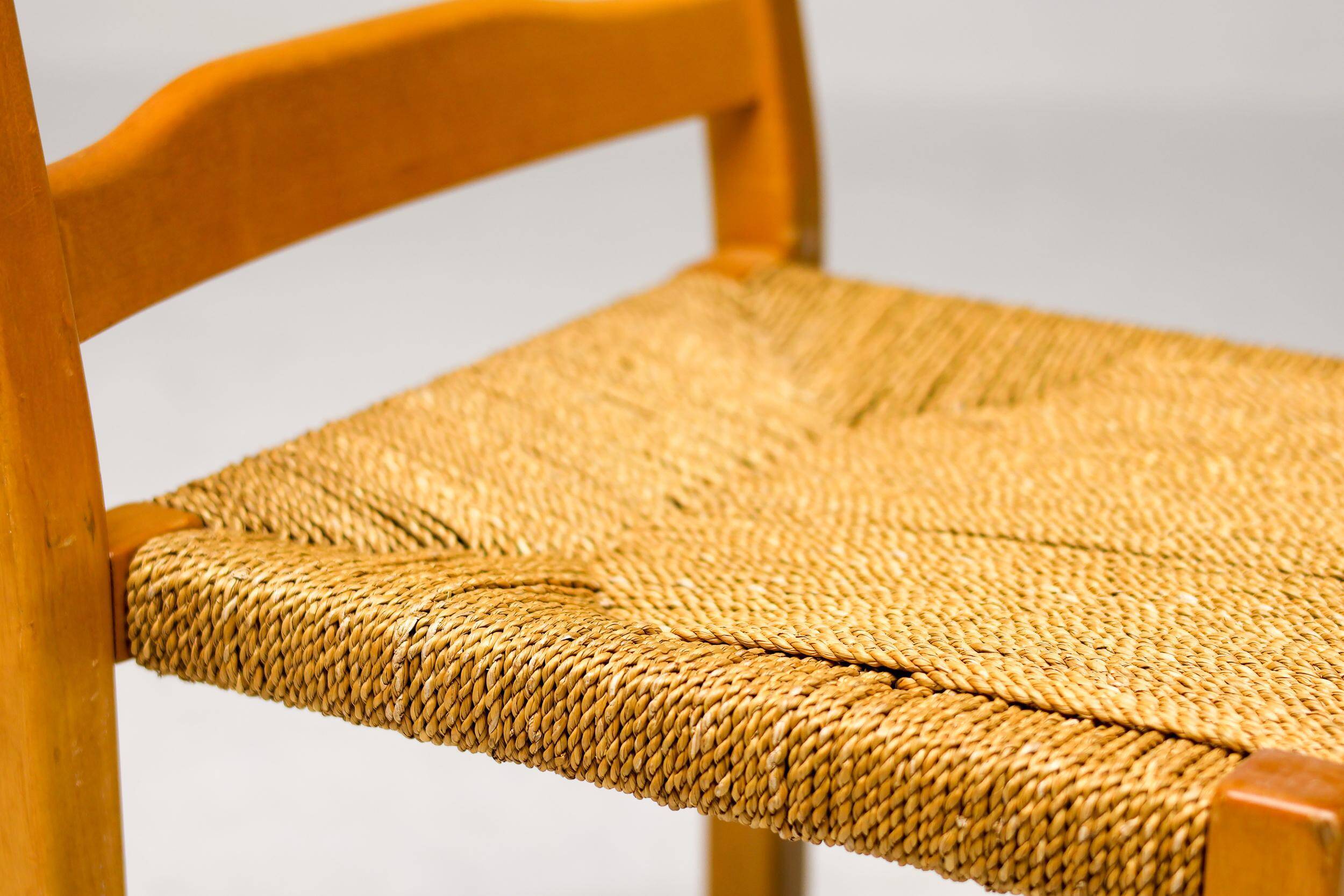 Stackable chairs Poul Volther Gemla Sweden in modern Scandinavian ash from the mid-20th century.