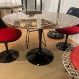 SAARINEN TABLE BROWN MARBLE EMPERADOR KNOLL
