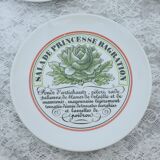 6 plates in auteuil porcelain signed Jacques Lobjoy