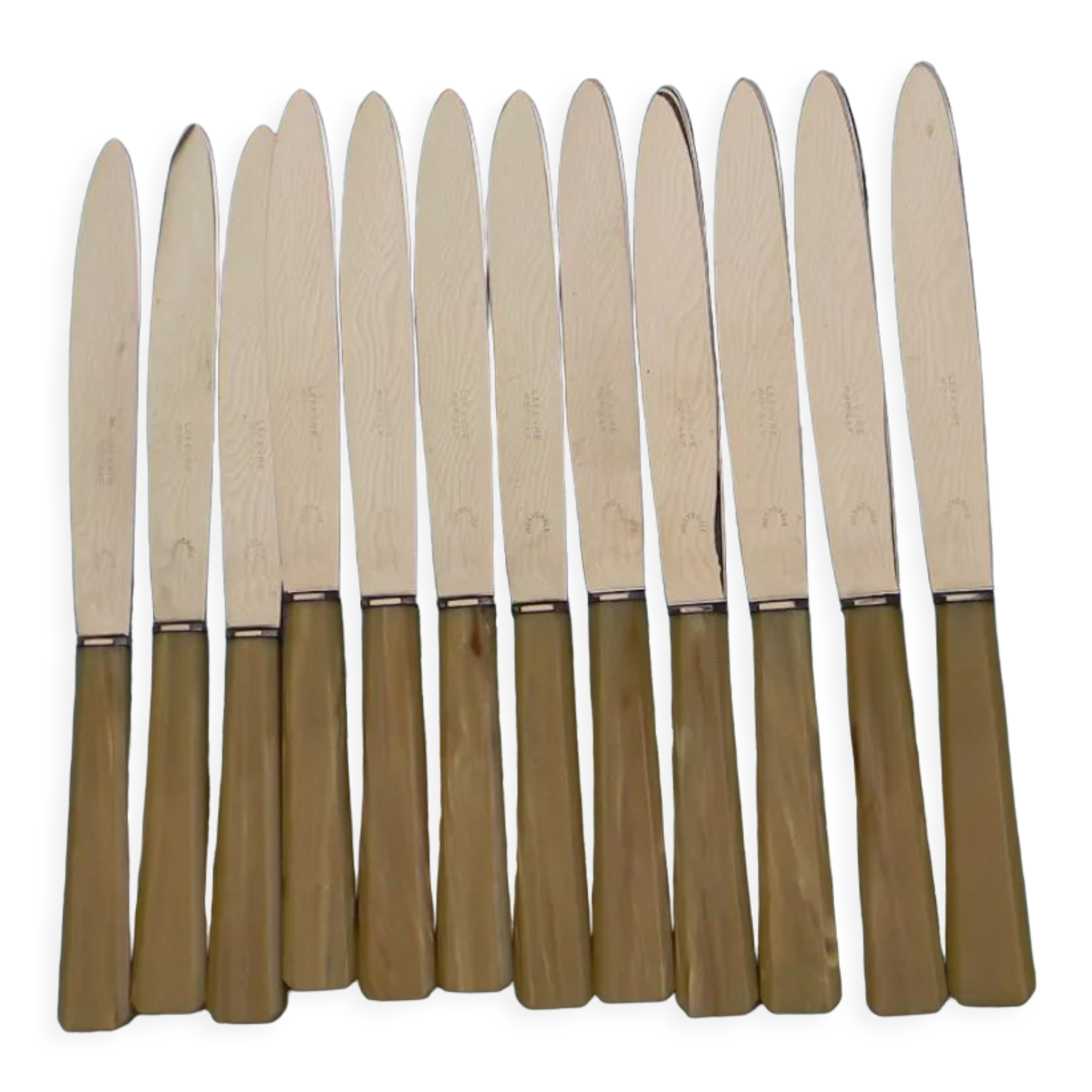 Lot de 12 couteaux lame inox