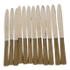 Lot de 12 couteaux lame inox