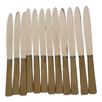 Set of 12  stainless steel blade knives
