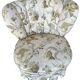 Set of 2 vintage floral patterned cocktail chairs.