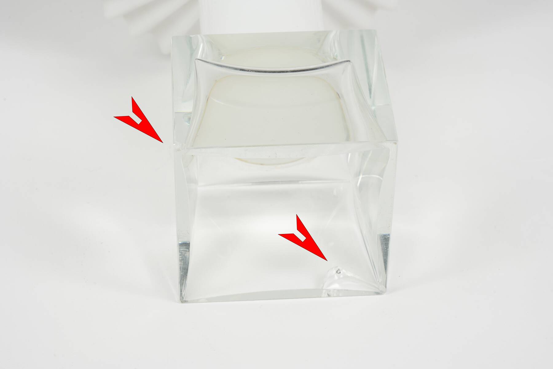 Vase Italien en verre circa 1980