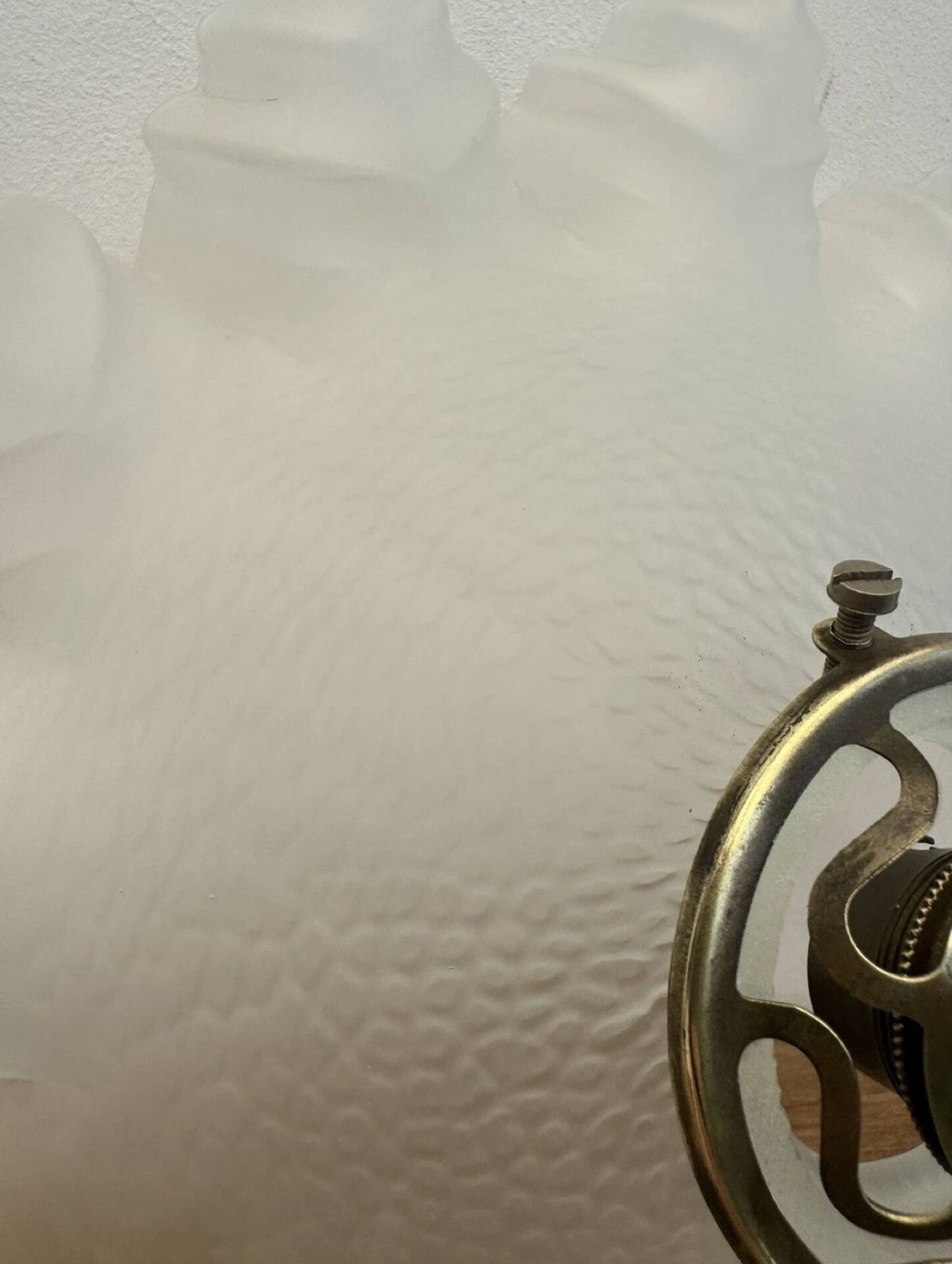 Vintage lampshade lace pleated transparent glass claw