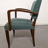 Pair of art deco style bridge armchairs