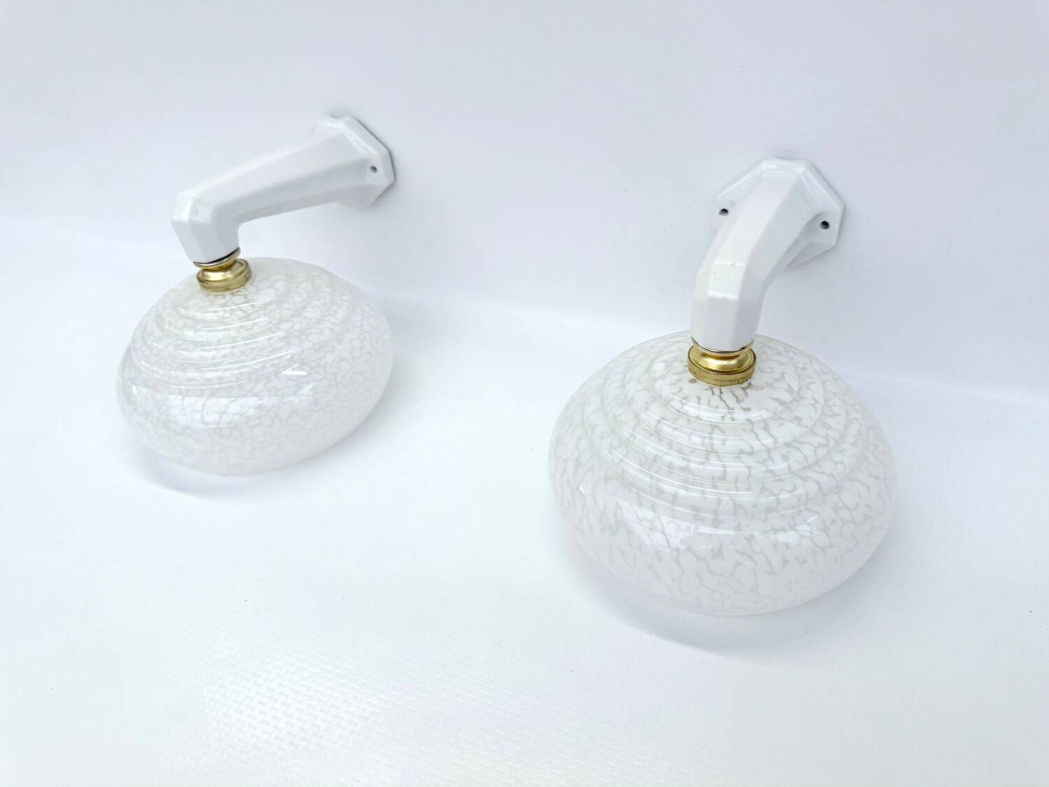 Antique porcelain wall lights