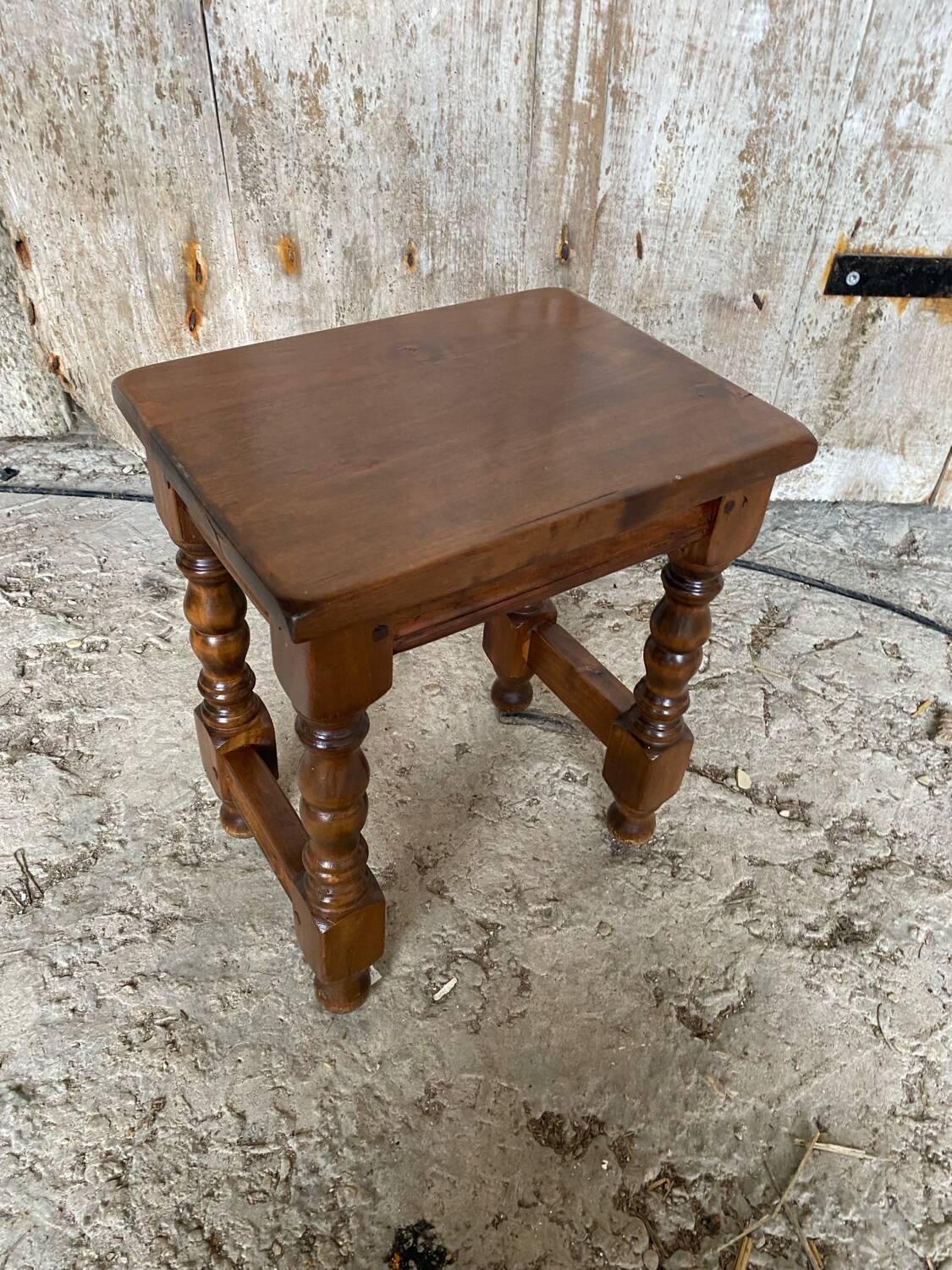 Vintage Solid Oak Nightstand #D545