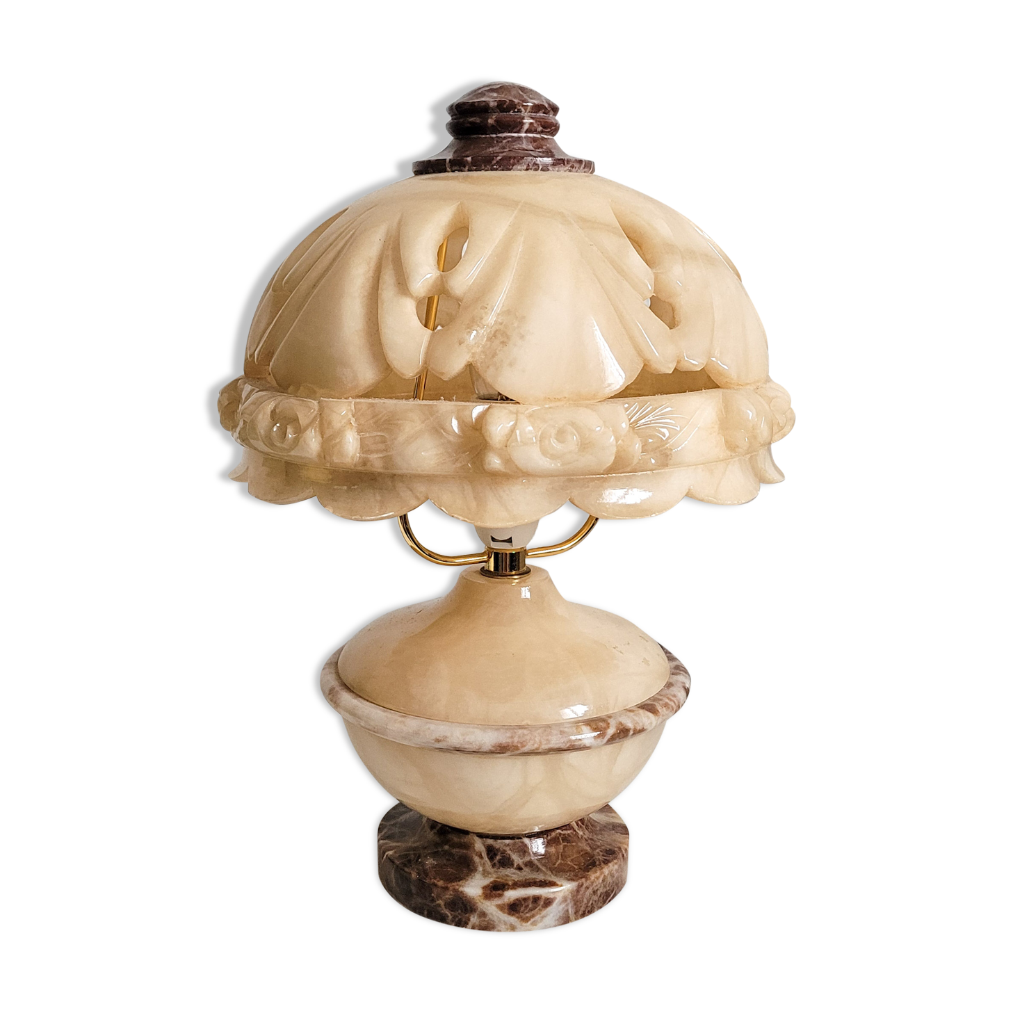 Vintage marble and alabaster lamp