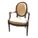 Fauteuil cabriolet à dossier médaillon epoque Louis XVI