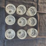 Faceted aperitif glasses