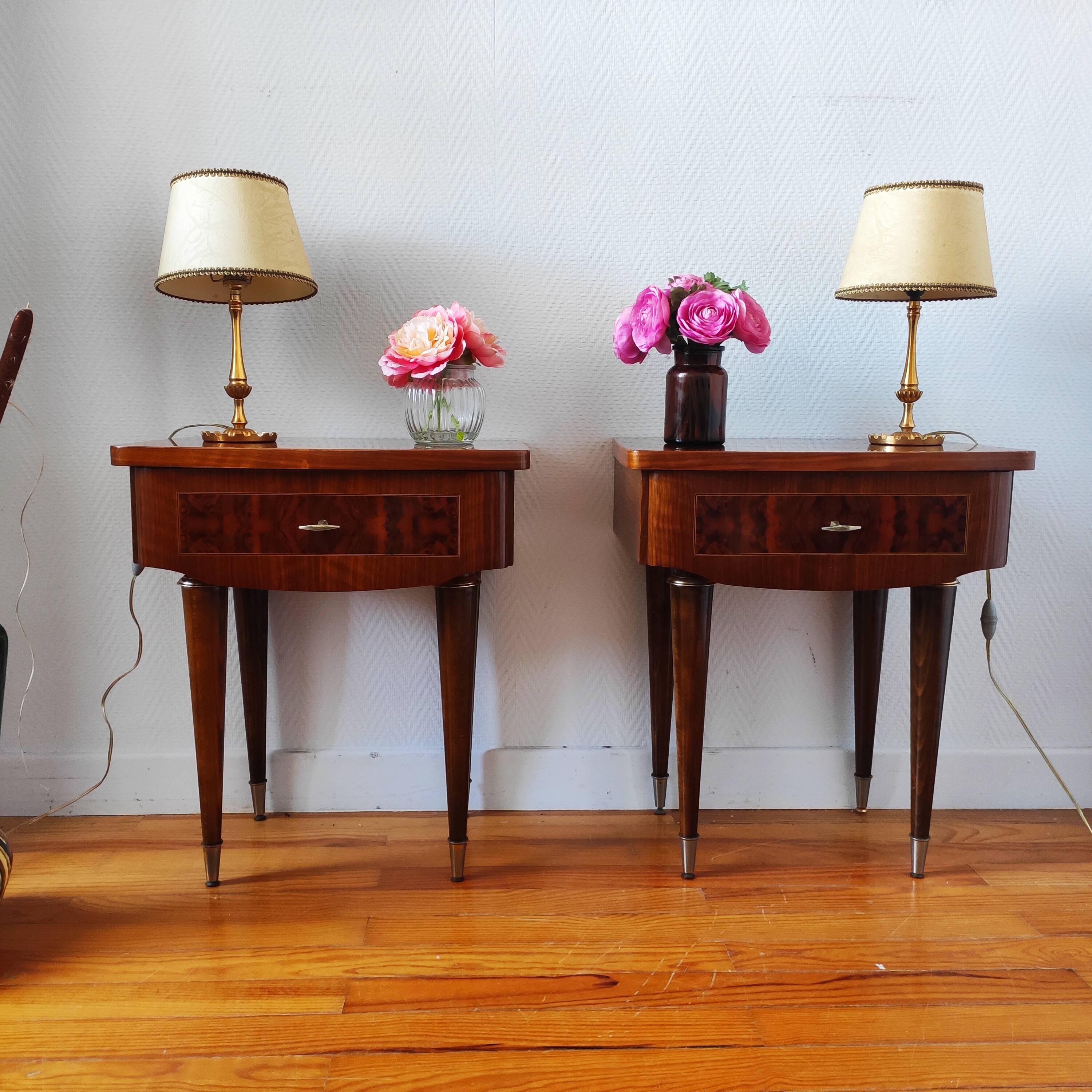 Pair of 1960 bedside tables