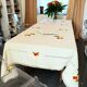 Vintage tablecloth set and 10 fine embroidered linen napkins, 270x165.