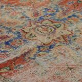 One-of-a-kind turkish handwoven vintage rug - rustic vintage charm 283x 156 cm