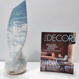 Lacquered and Airbrushed Ceramic Centerpiece /Vase Model Nr 182/2 by Vibi, Italy