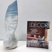 Lacquered and Airbrushed Ceramic Centerpiece /Vase Model Nr 182/2 by Vibi, Italy