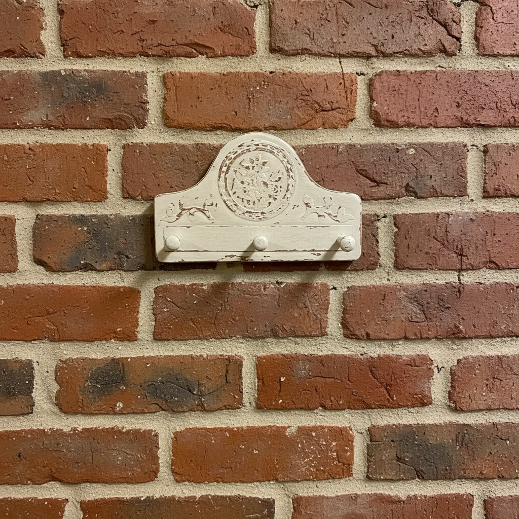 Vintage bohemian wall hook – weathered wood, unique piece