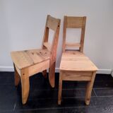 Paire de chaises en pin