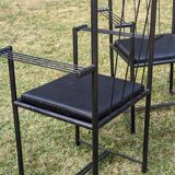 Duo of postmodern armchairs, vintage design from the 80s